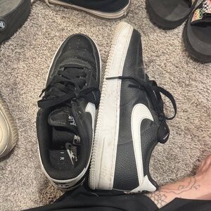 Nike Air Force ones Black and White Sneakers